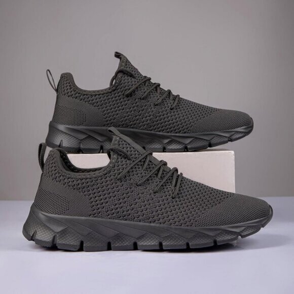 ⚡Mens Grey Running Fashion Tennis Walking Lightweight Athletic Sneakers - Picture 7 of 7
